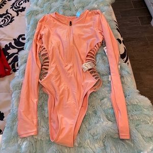 Bathing suit with cutouts